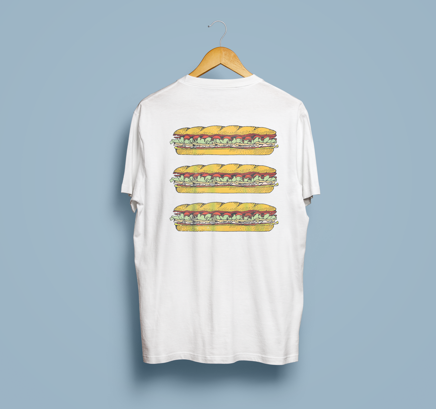 Sub-Sandwich - Maglietta unisex in cotone biologico di alta qualità - stampa sul retro - maglietta biologica