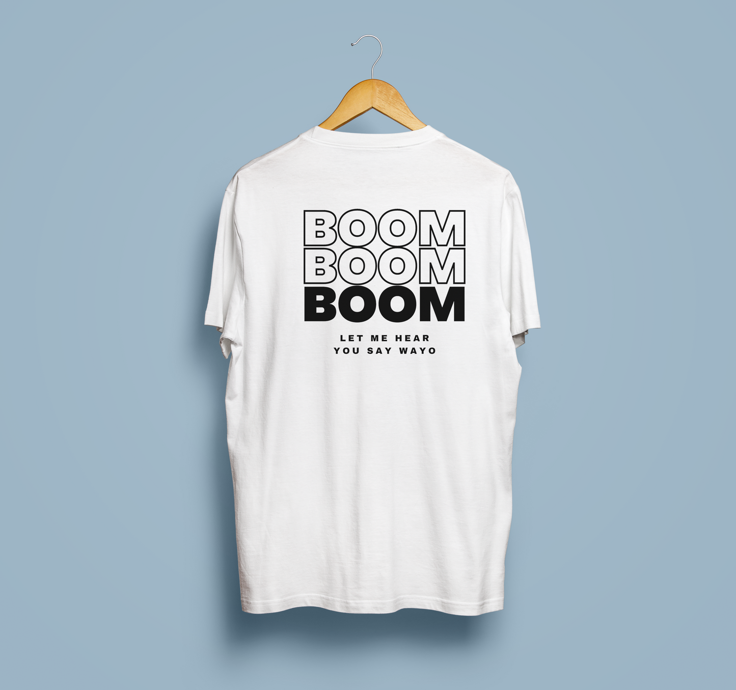 Boom Boom Boom - Maglietta unisex in cotone biologico di alta qualità - Stampa sul retro - Maglietta biologica