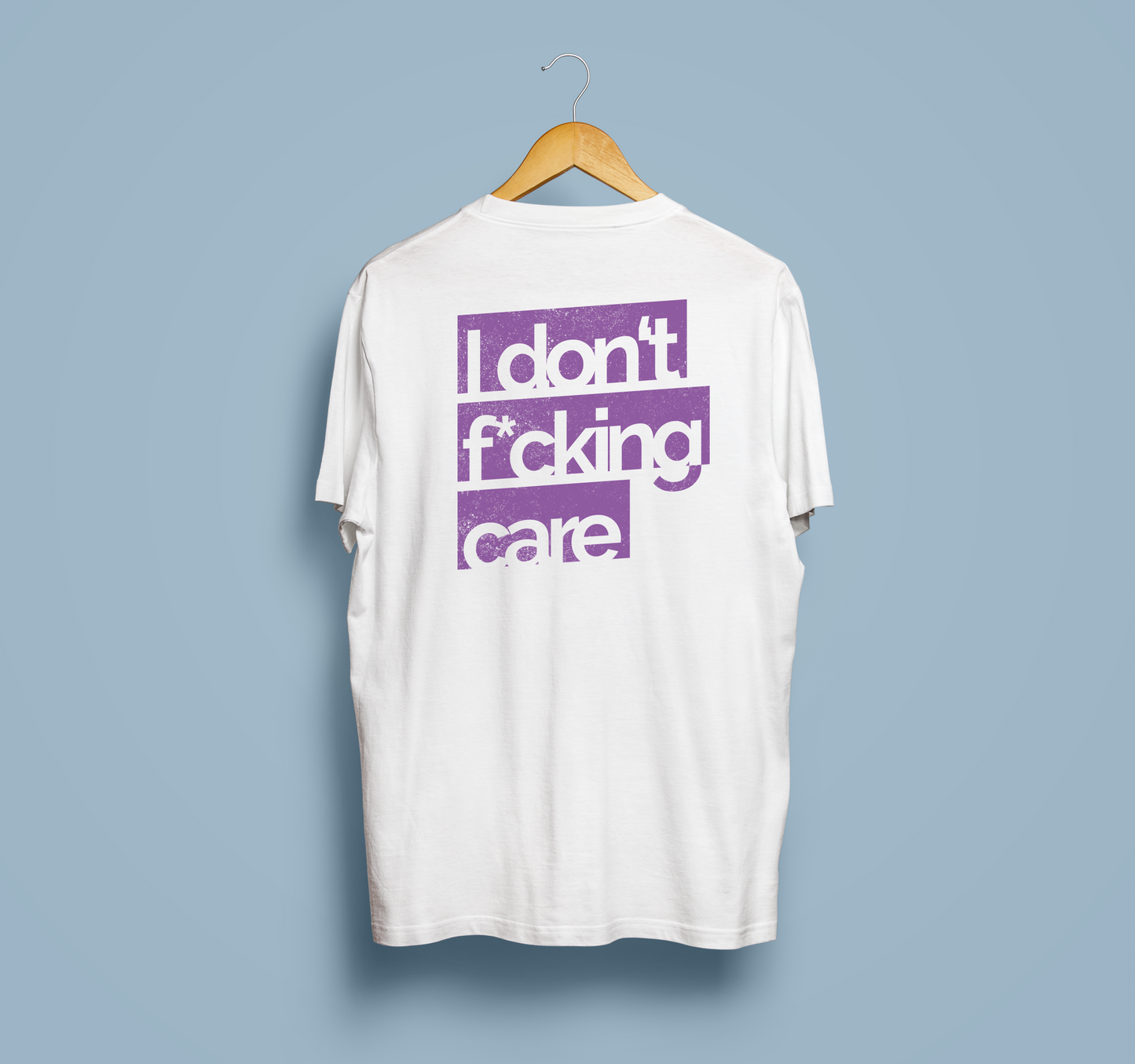 I don't f*cking care - Unisex shirt made of high-quality organic cotton - back print