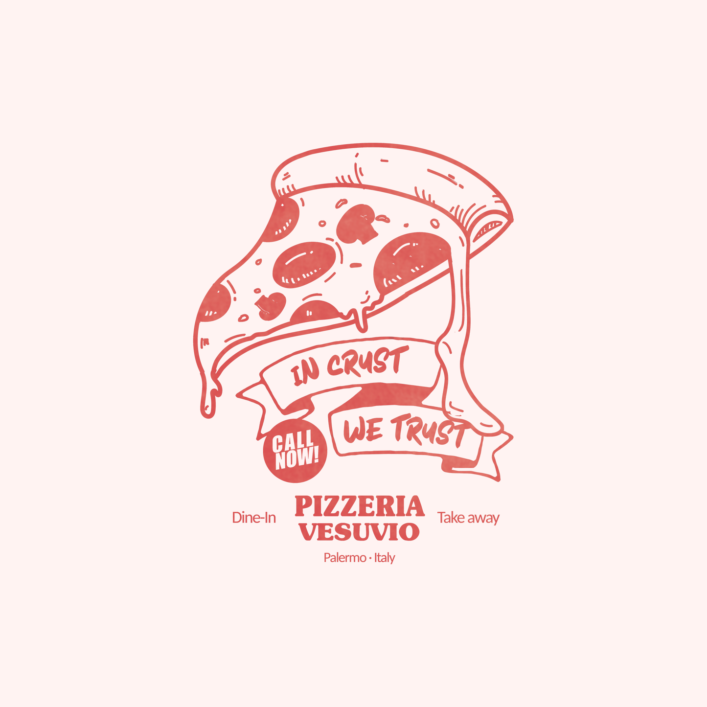 In Crust we Trust - Unisex shirt made of high-quality organic cotton - back and front print