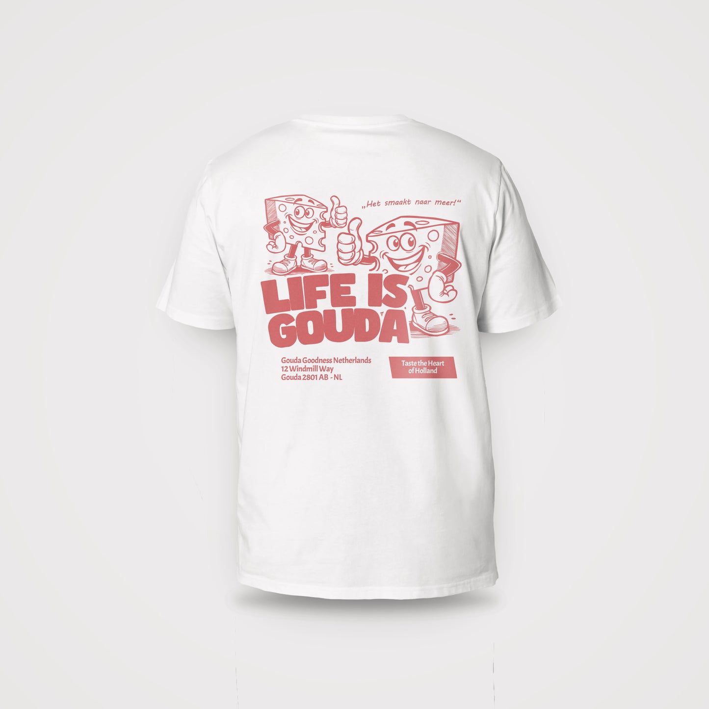 Life is Gouda - Organic Unisex Shirt mit Rückenprint