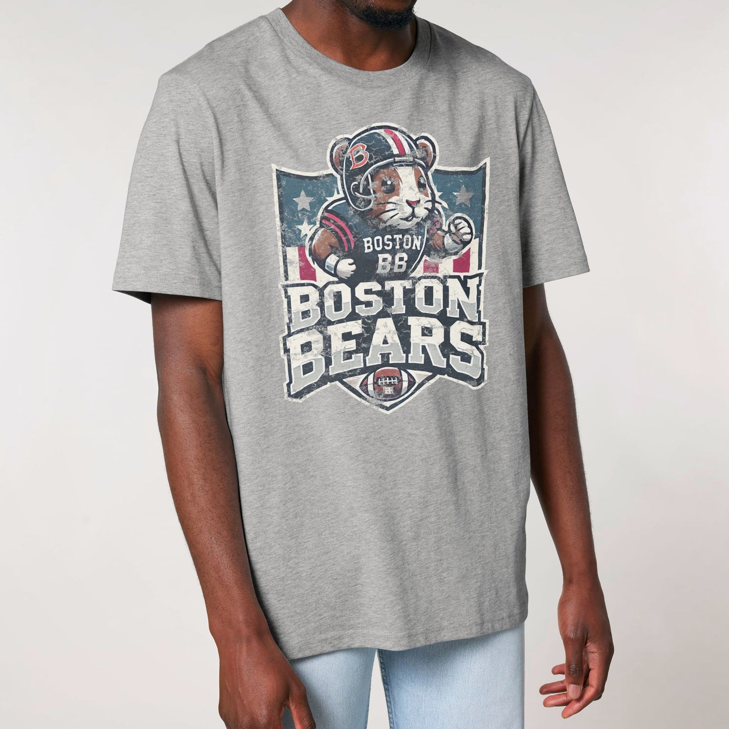 Boston Bears - Organic Unisex Shirt mit Vintage Brustprint