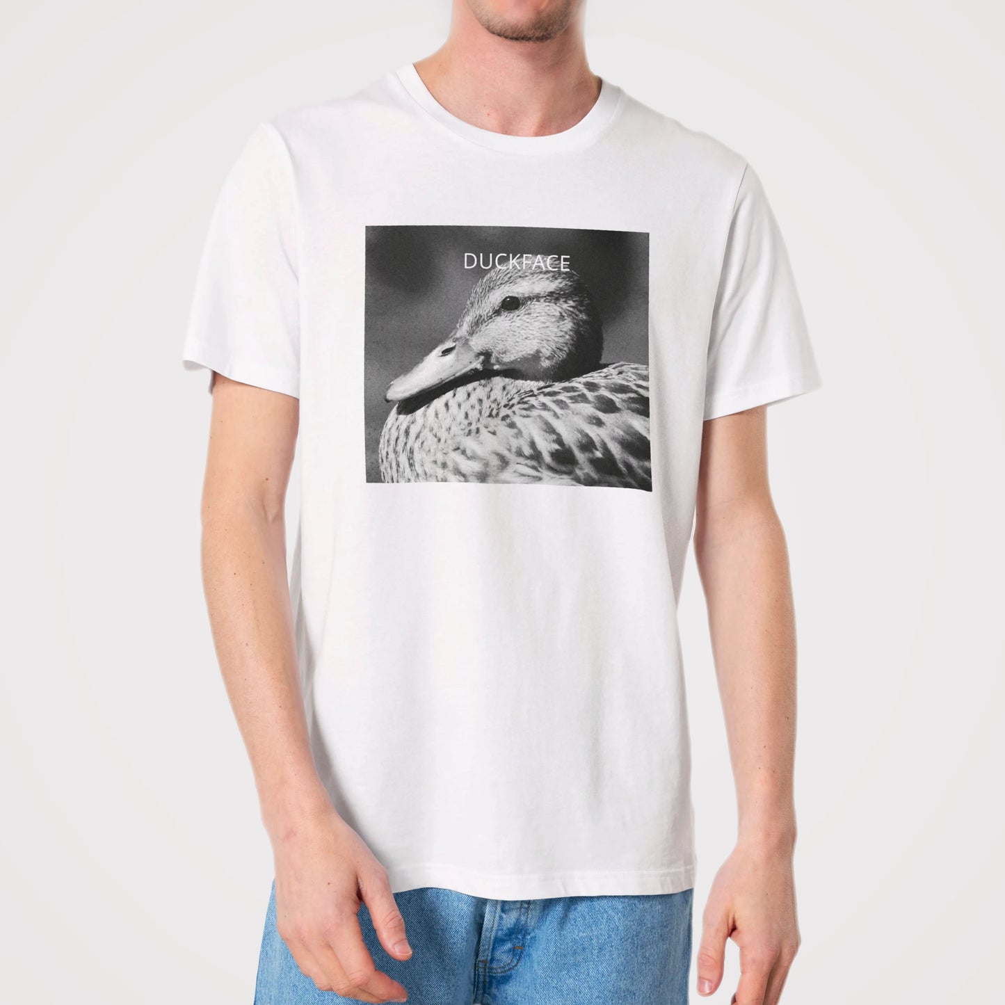 Duckface - Organic unisex shirt with vintage chest print