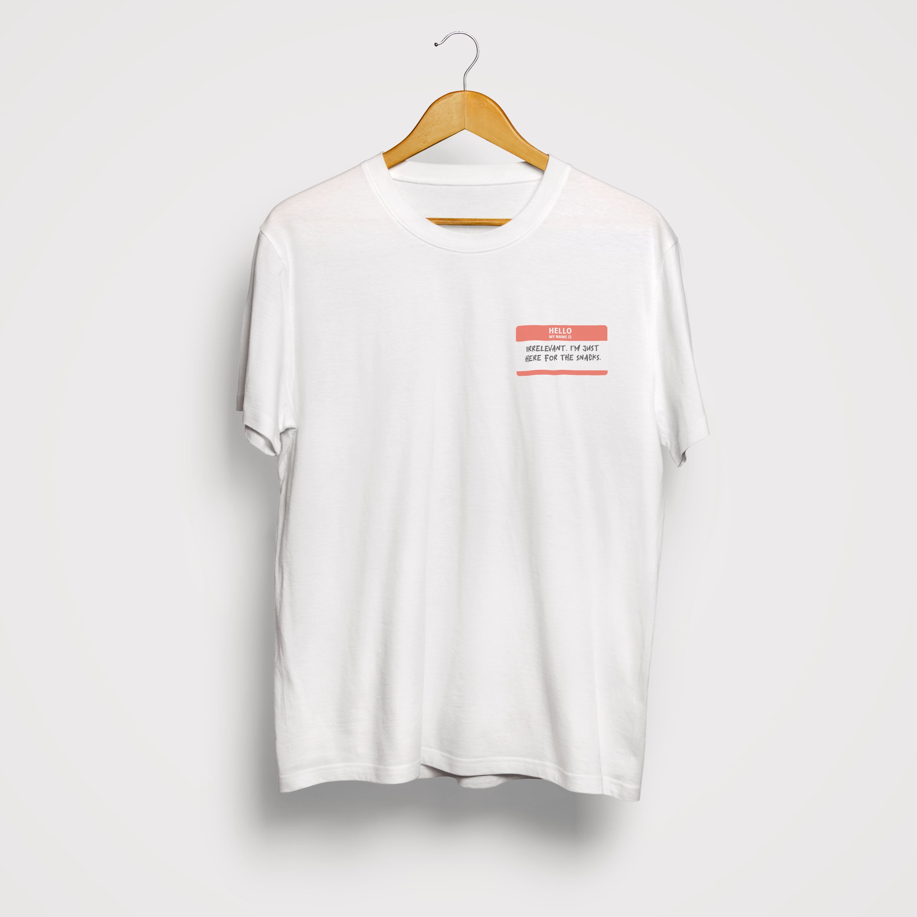 Ciao, mi chiamo - Camicia unisex organica con stampa sul petto