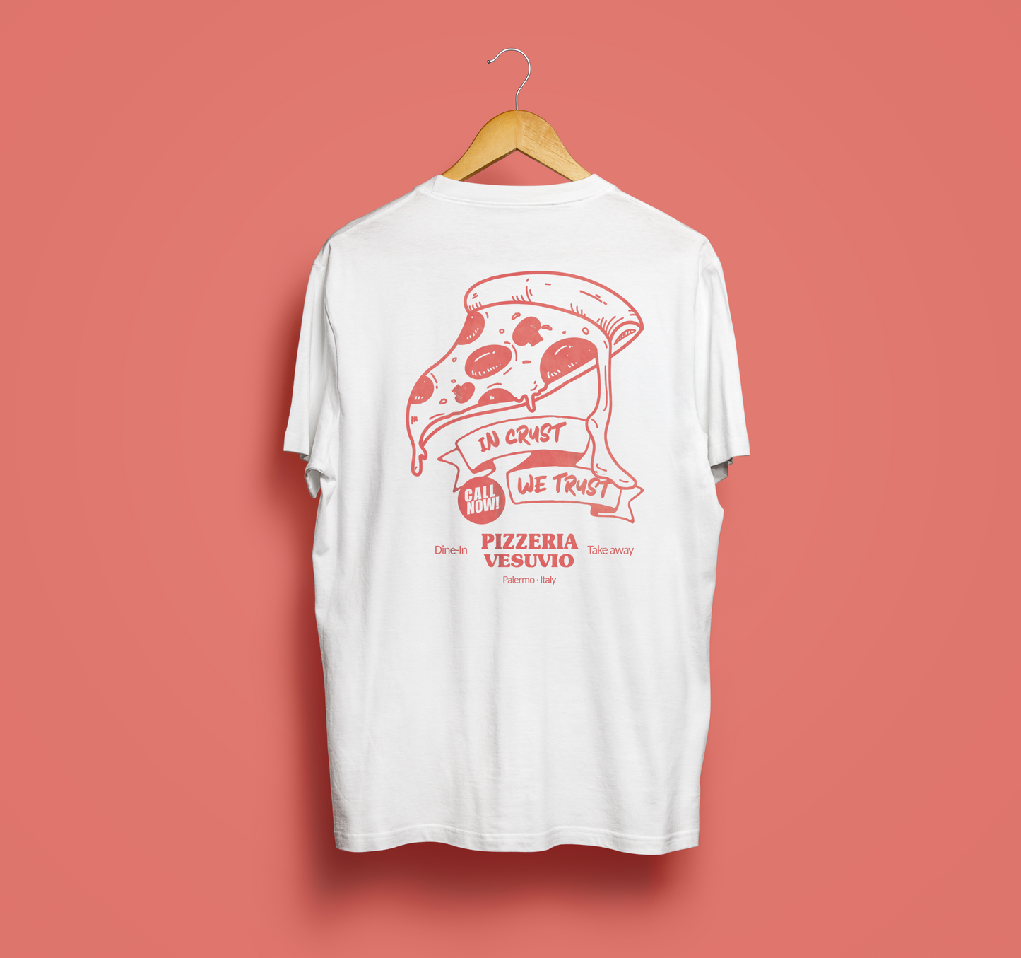In Crust we Trust - Unisex shirt made of high-quality organic cotton - back and front print