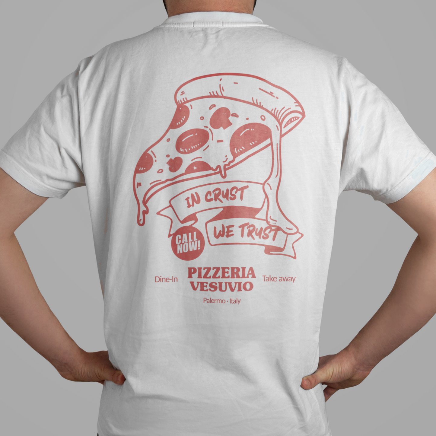 In Crust we Trust - Unisex shirt made of high-quality organic cotton - back and front print
