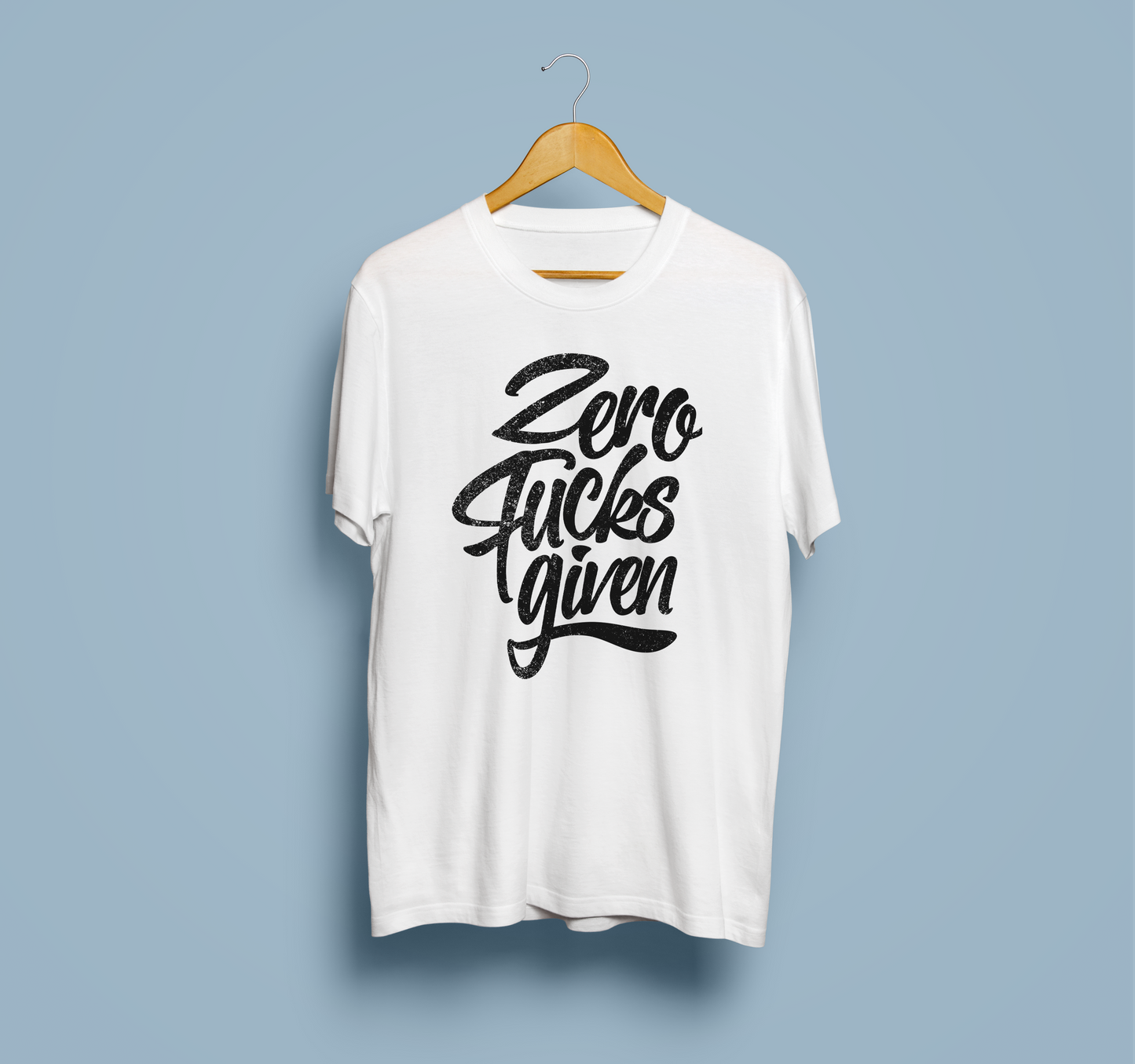 Zero F*cks Give - maglietta unisex in cotone biologico di alta qualità - stampa frontale