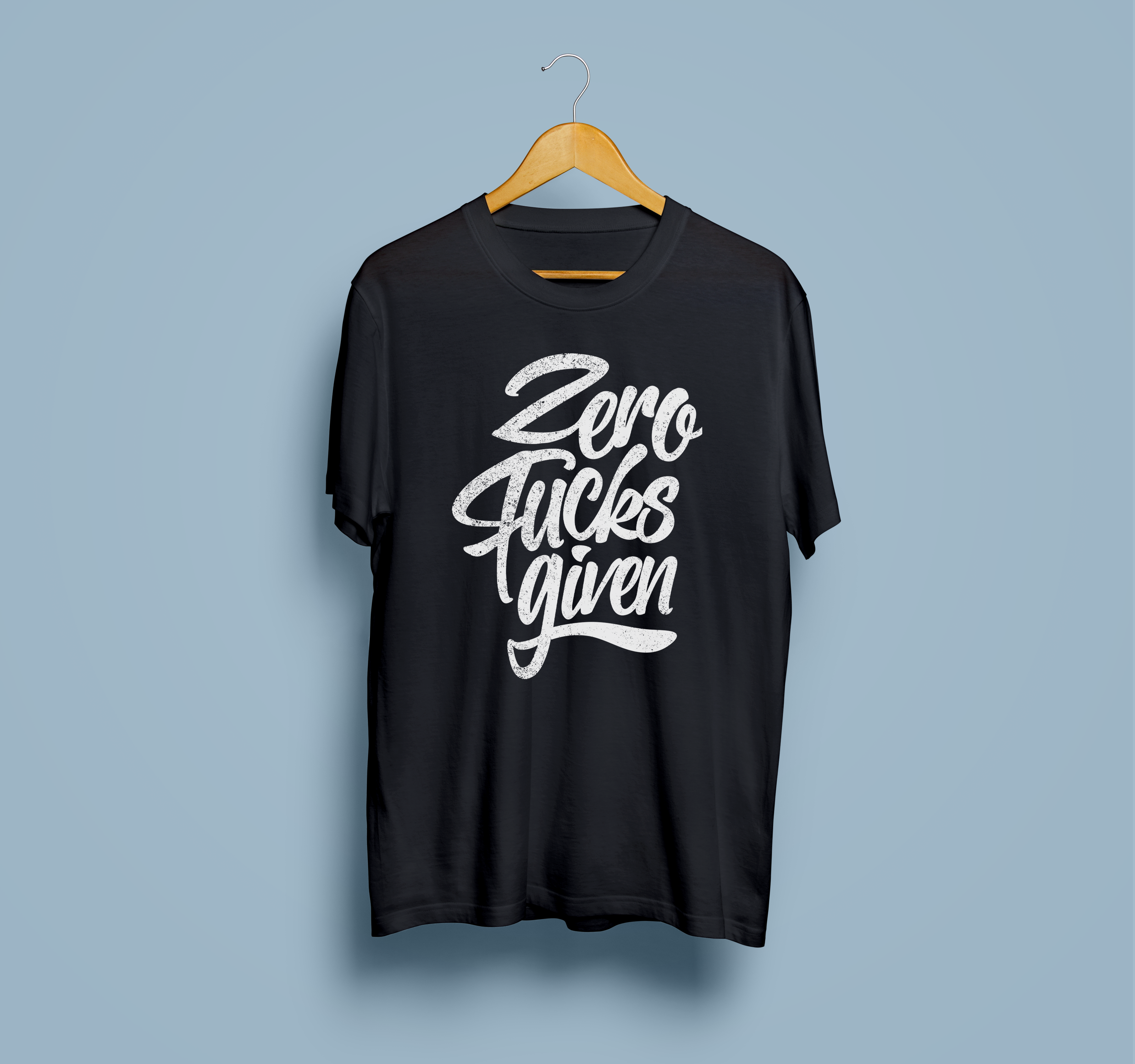 Zero F*cks Give - maglietta unisex in cotone biologico di alta qualità - stampa frontale
