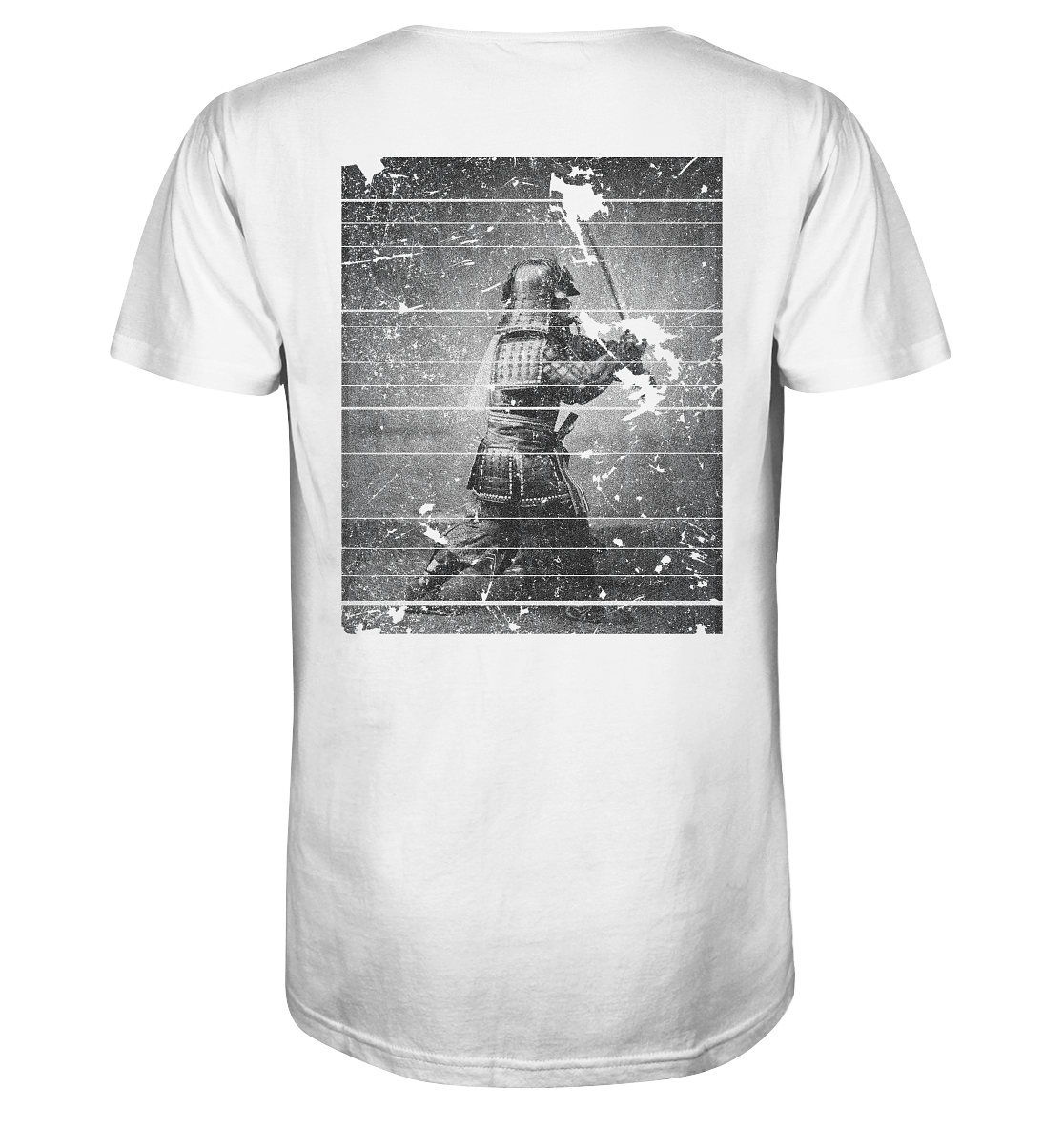 Lost Samurai - maglietta unisex in cotone biologico di alta qualità - stampa sul retro