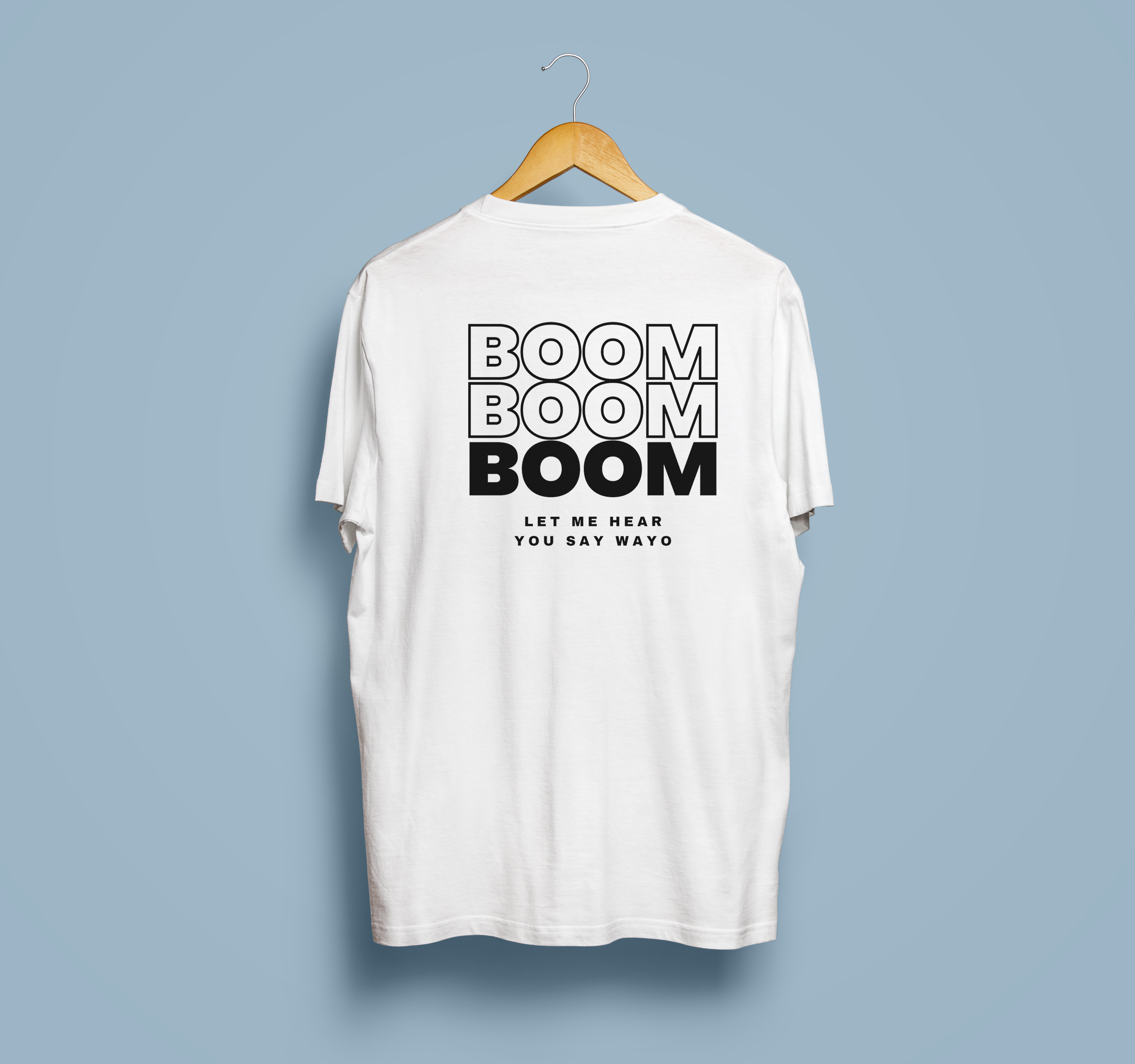 Boom Boom Boom - Unisex Shirt aus qualitativer Bio-Baumwolle - Rückenprint - Organic Shirt