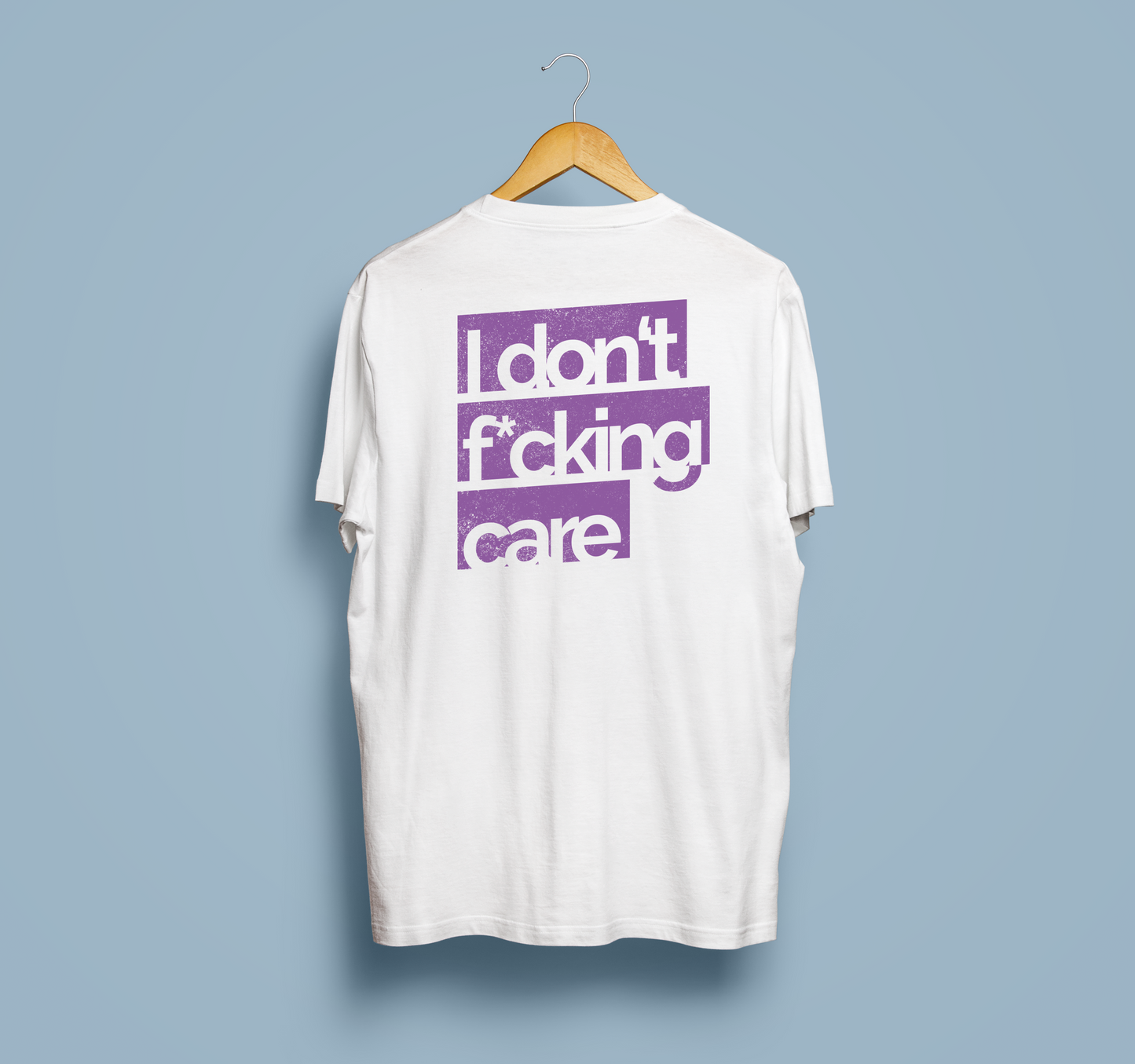 I don't f*cking care - Unisex Shirt aus qualitativer Bio-Baumwolle - Rückenprint