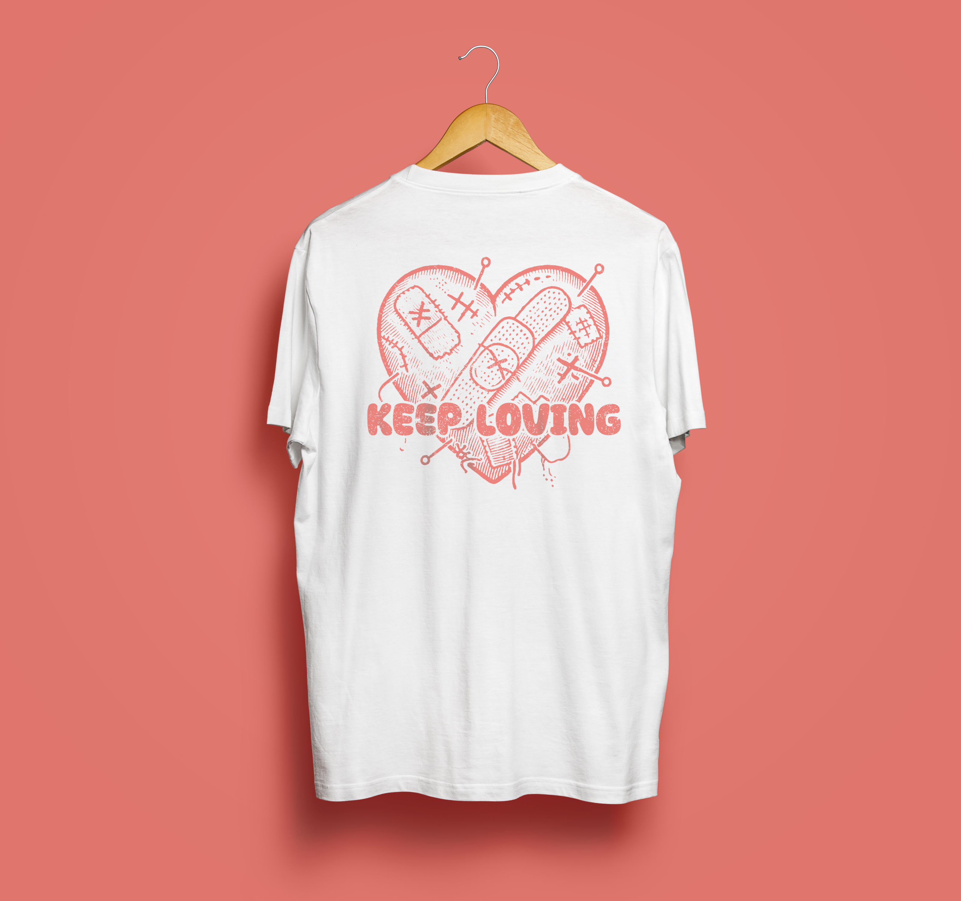 "Keep Loving" - Organic Unisex Shirt mit Rückenprint