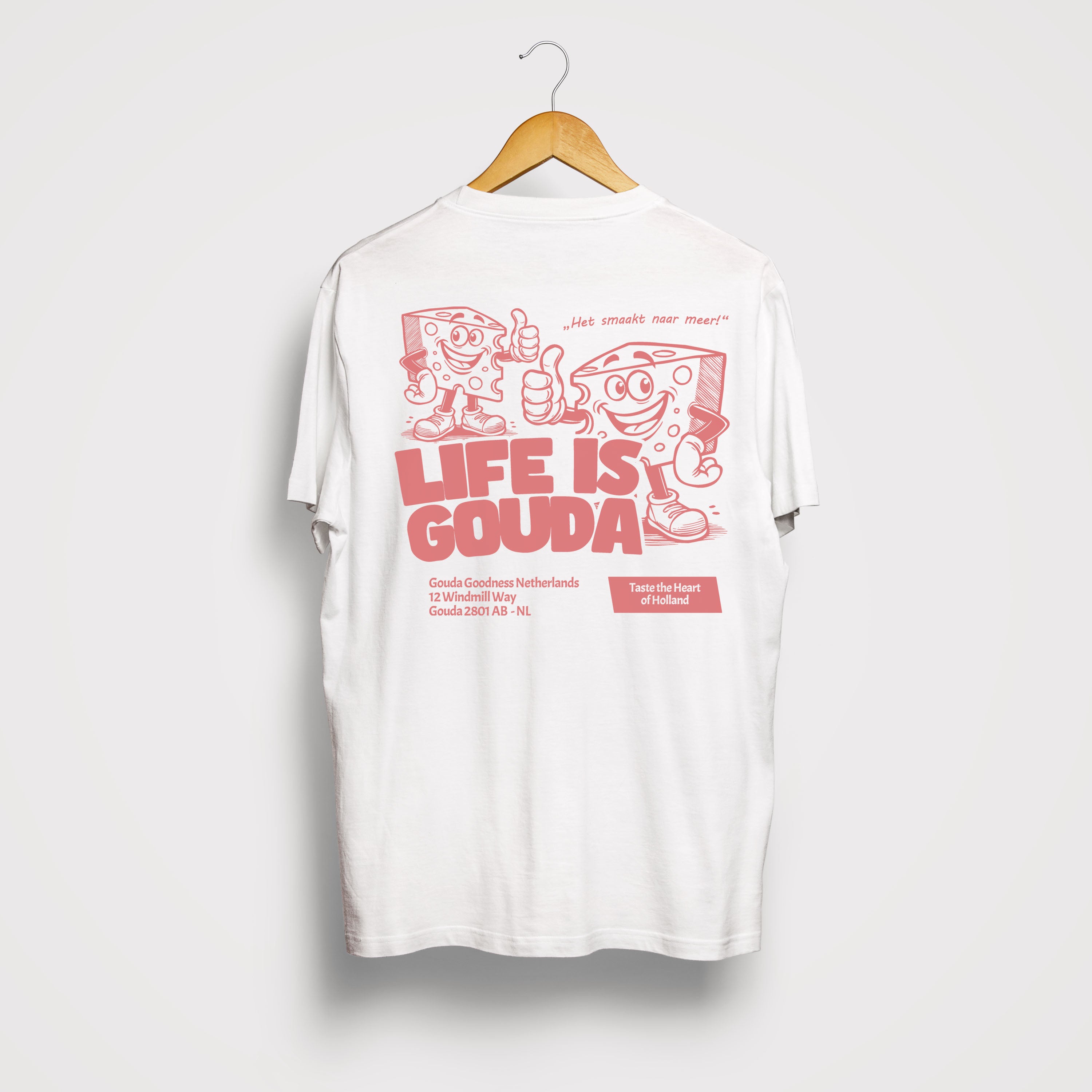 Life is Gouda - Organic Unisex Shirt mit Rückenprint