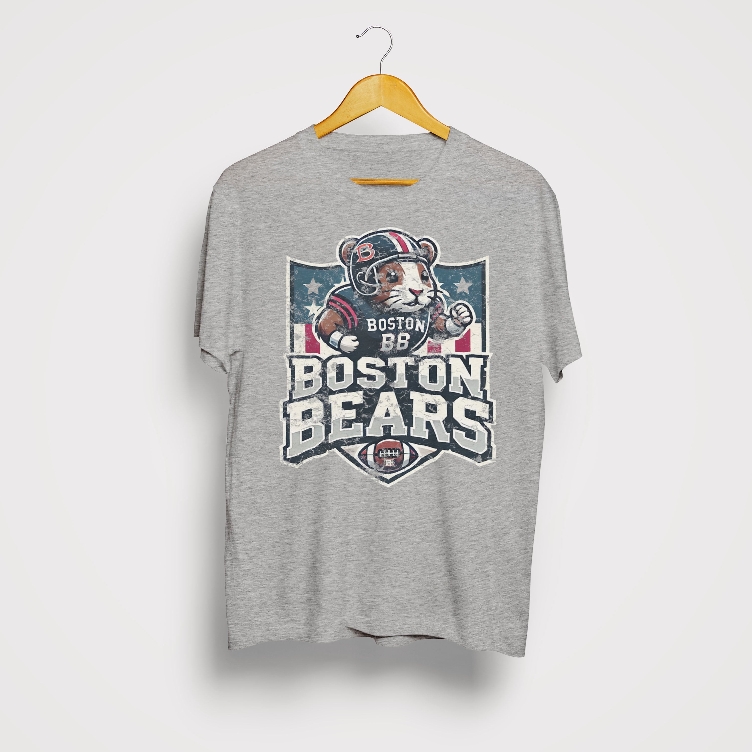 Boston Bears - Organic Unisex Shirt mit Vintage Brustprint