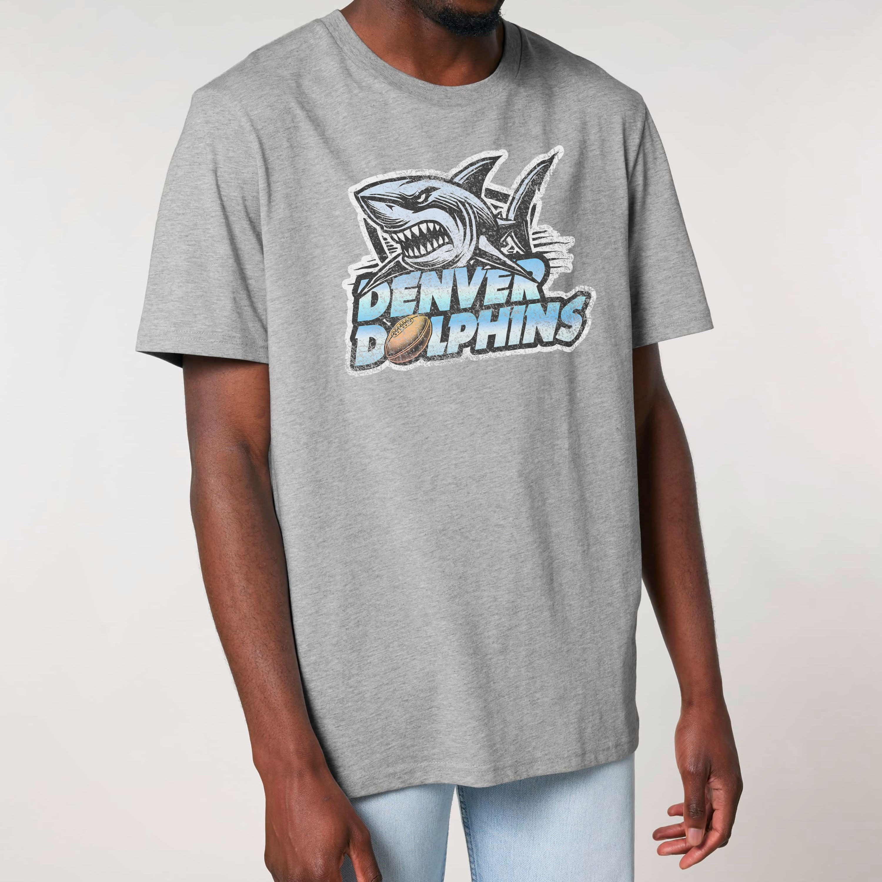 Denver Dolphins - Organic Unisex Shirt mit Vintage Brustprint