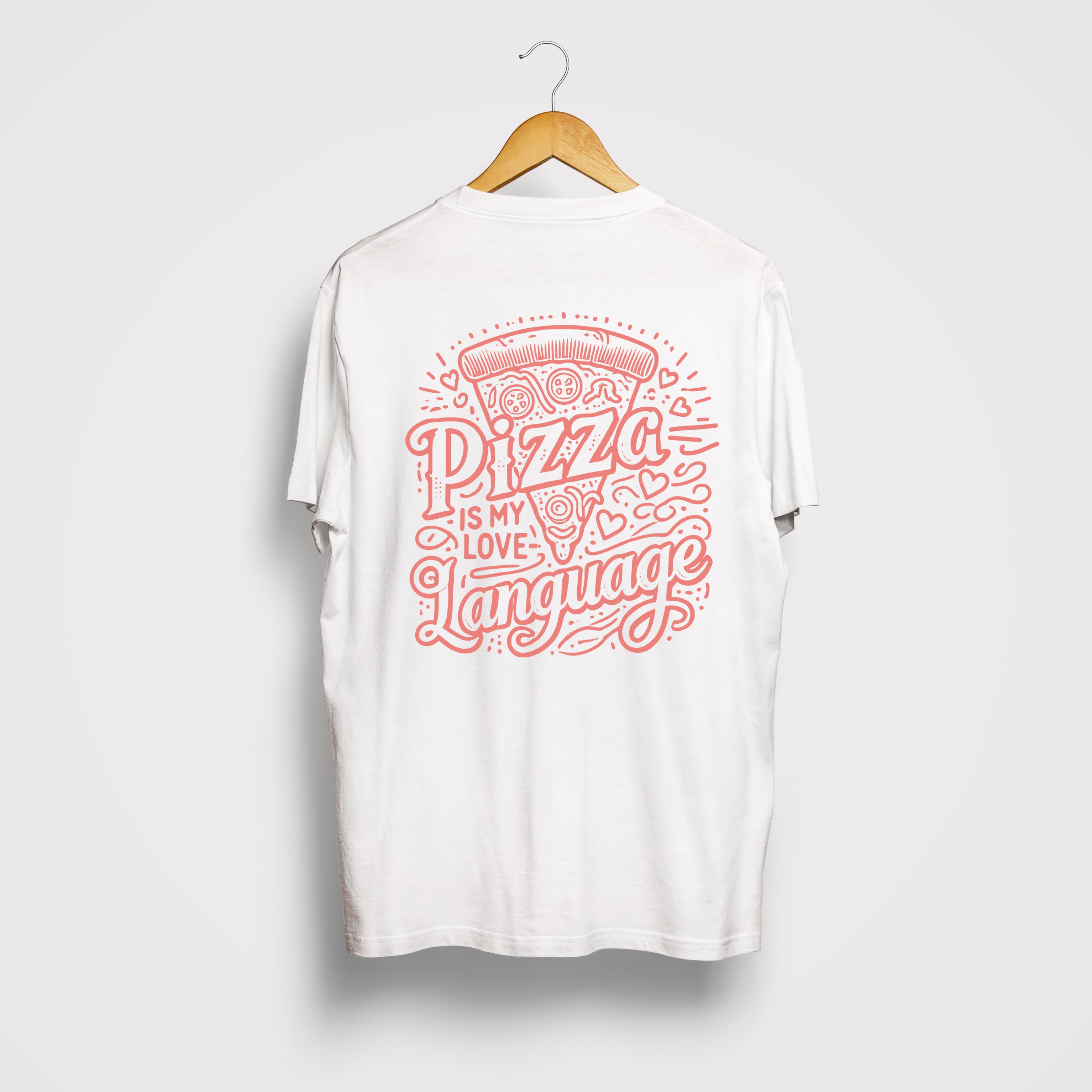 "Pizza is my Lovelanguage" - Bite & Banter - Organic Unisex Shirt mit Rückenprint