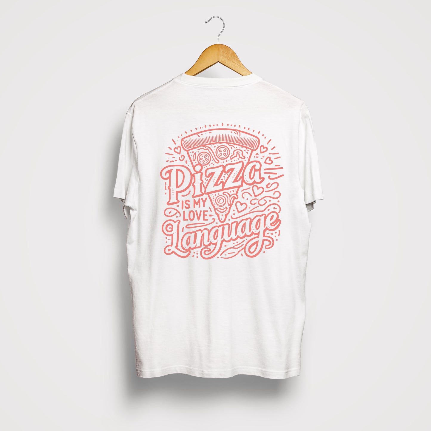 "Pizza is my Lovelanguage" - Bite & Banter - Organic Unisex Shirt mit Rückenprint