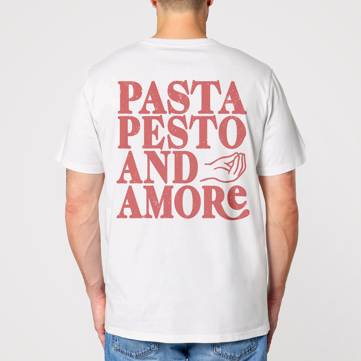 Pasta, Pesto & Amore - Organic Unisex Shirt mit Rückenprint