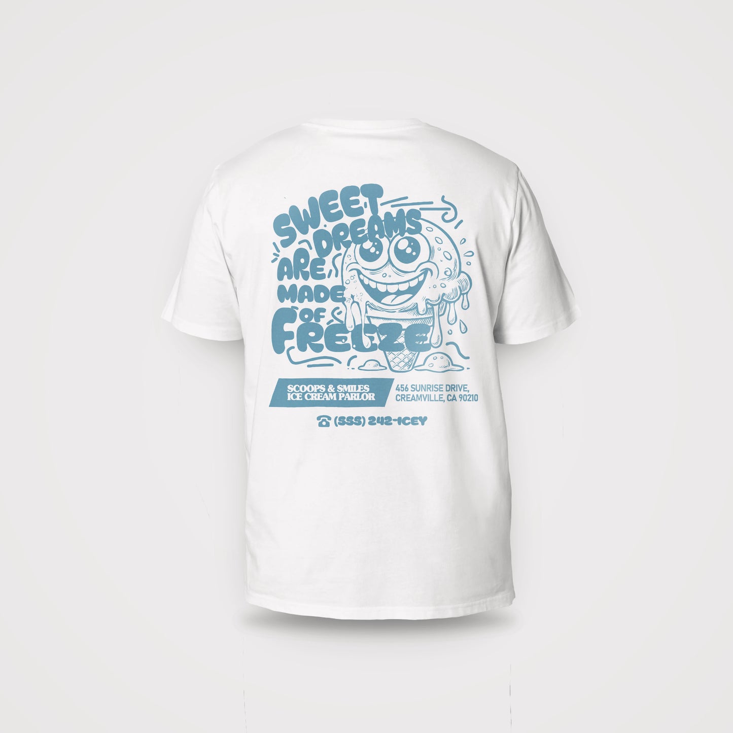 Sweet Dreams Are Made of Freeze - Organic Unisex Shirt mit Rückenprint