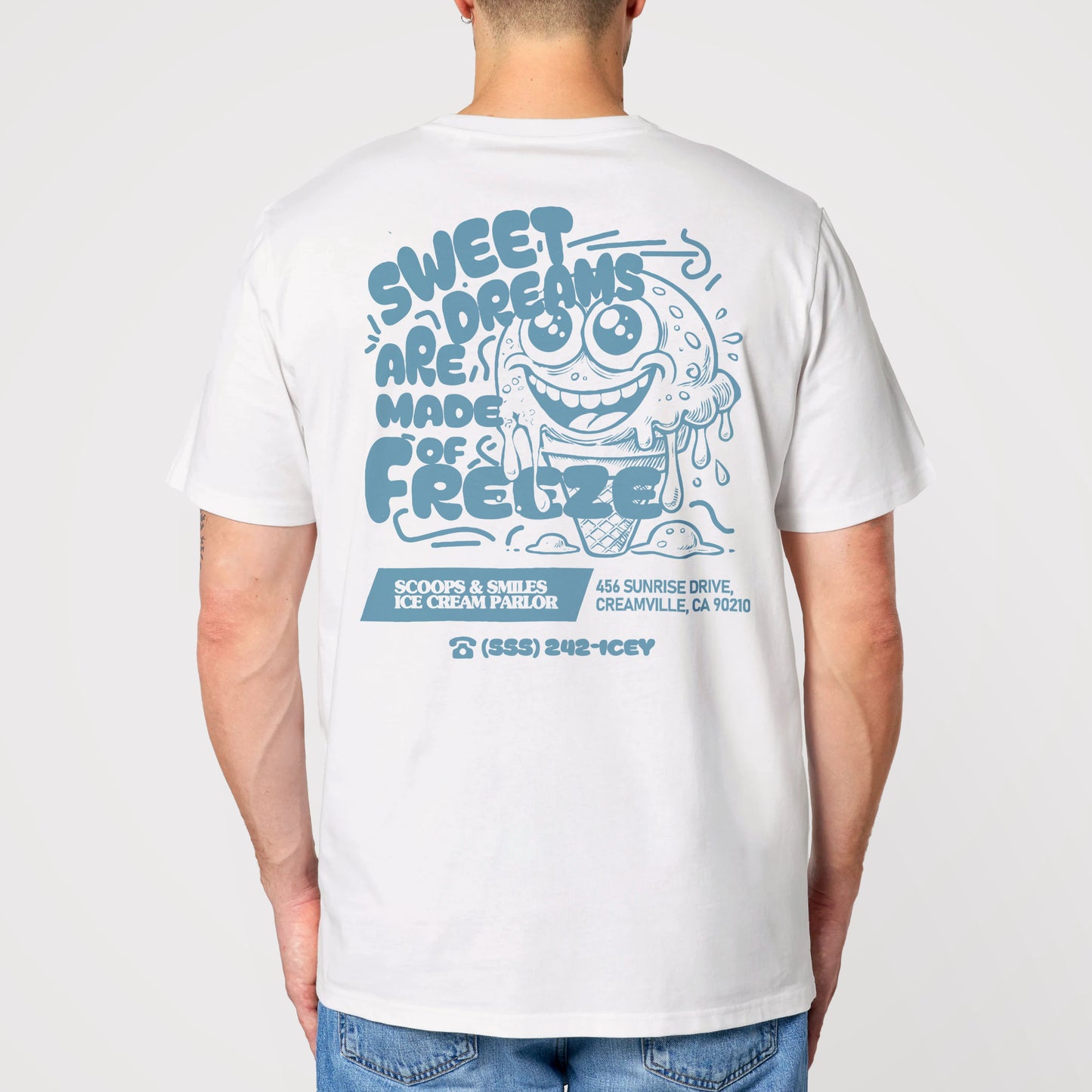 Sweet Dreams Are Made of Freeze - Organic Unisex Shirt mit Rückenprint