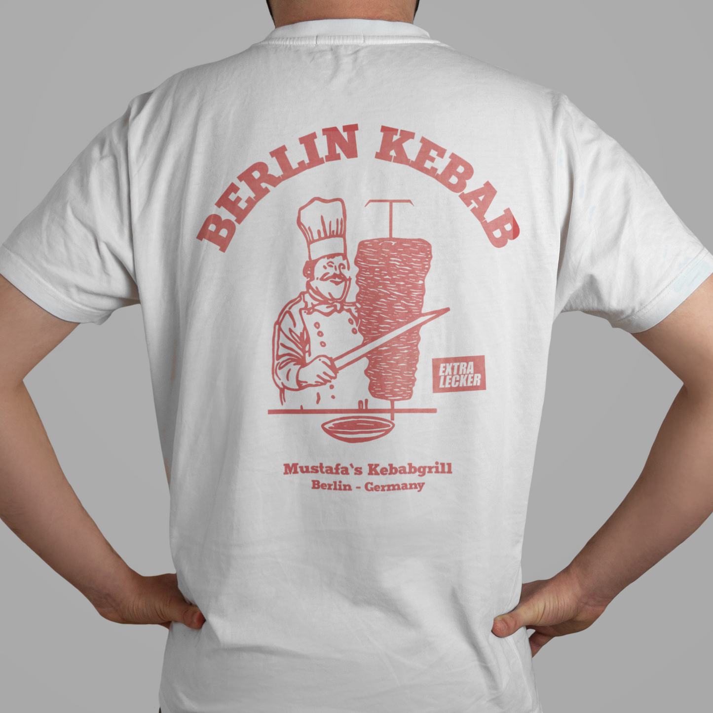 Mustafas Berlin Kebab - Unisex shirt made of high-quality organic cotton - back and front print