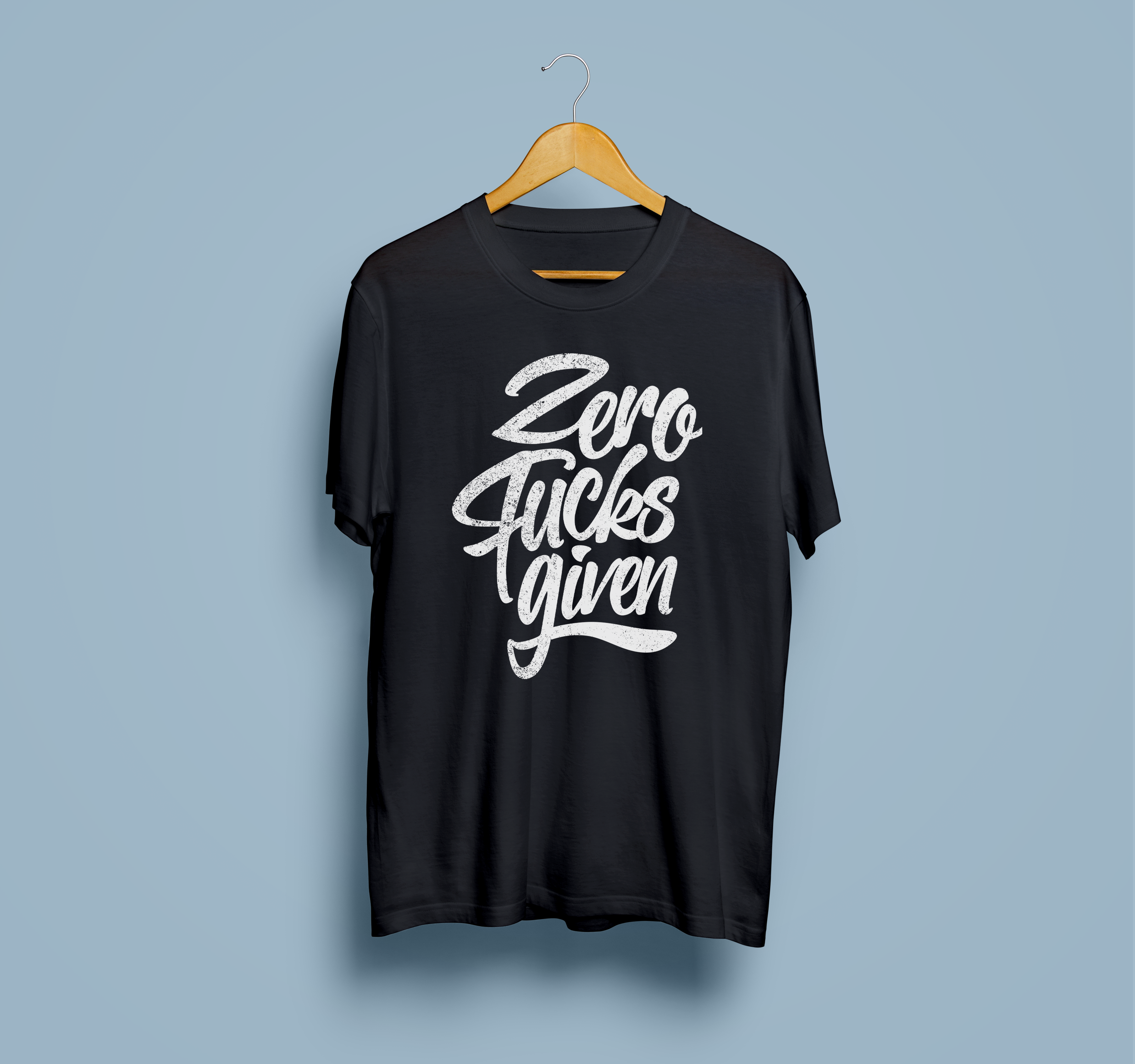 Zero F*cks given - Unisex Shirt aus qualitativer Bio-Baumwolle - Frontprint