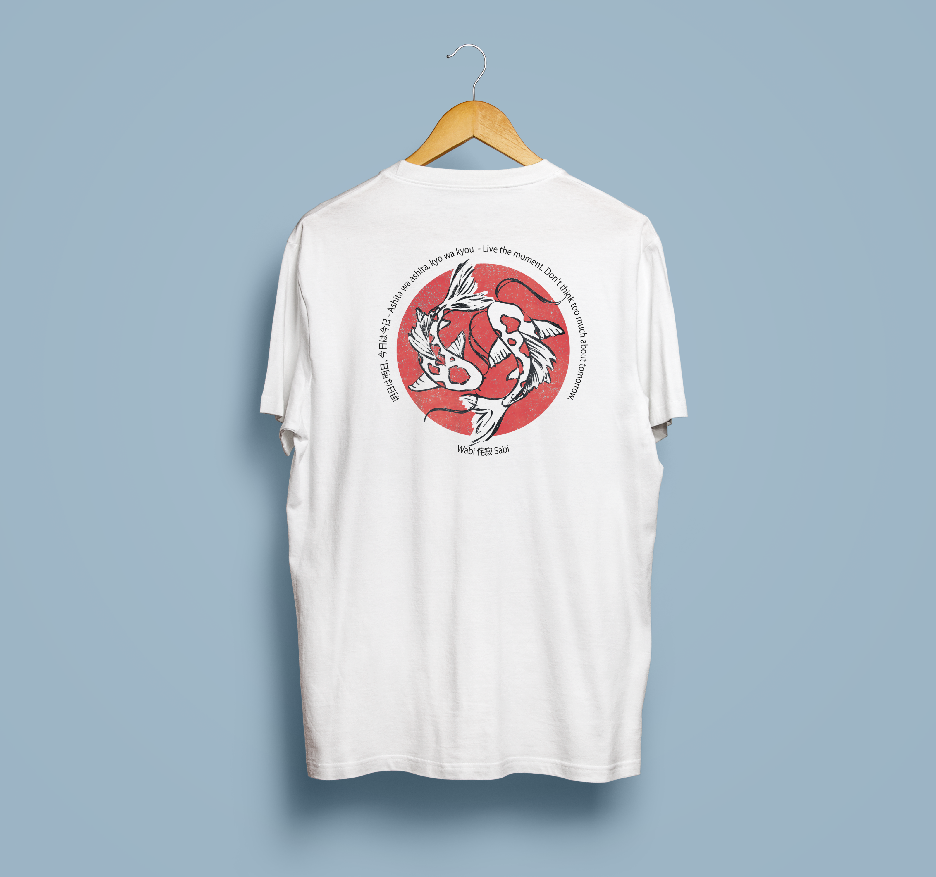 Wabi-Sabi giapponese - maglietta unisex in cotone biologico di alta qualità - stampa sul retro